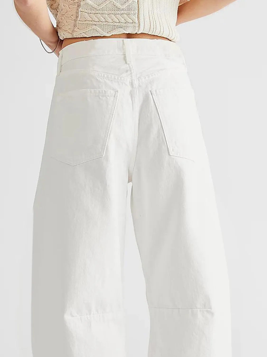 Raw Hem Wide Leg Jeans with Pockets sold by Charming Charlie product image thumbnail 5