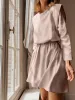 Round Neck Long Sleeve Mini Dress sold by Charming Charlie