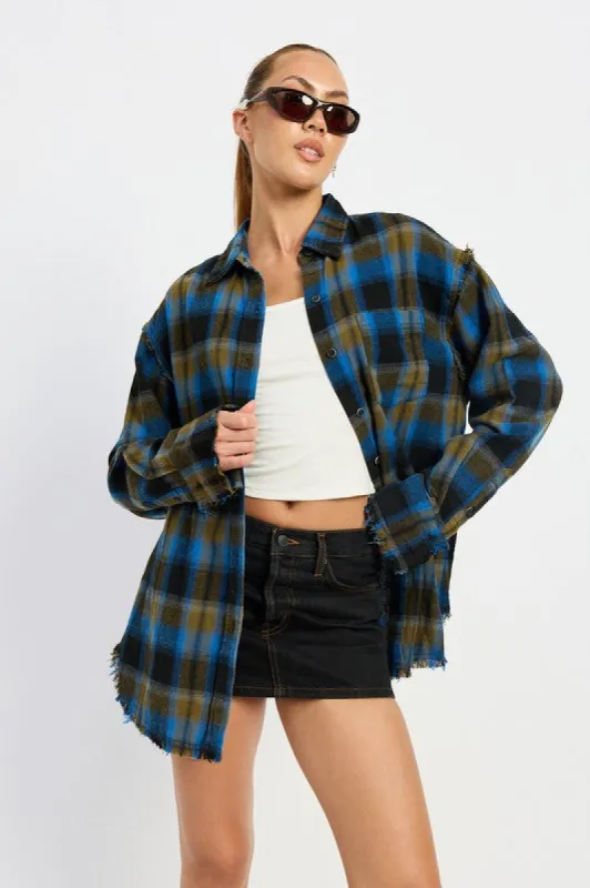 ACID WASH FLANNEL SHIRT sold by Charming Charlie