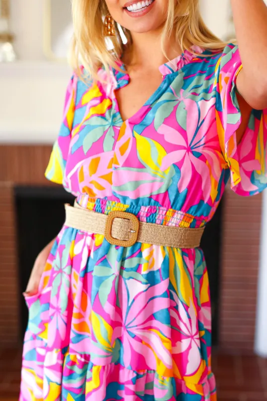 Tan Woven Square Buckle Stretchy Belt sold by Charming Charlie