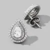 925 Sterling Silver Zircon Teardrop Shape Stud Earrings sold by Charming Charlie
