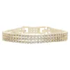 18K Gold Plated 3 Strand Mini Cubic Zirconia Bracelet Bracelet, 7" Around sold by Charming Charlie