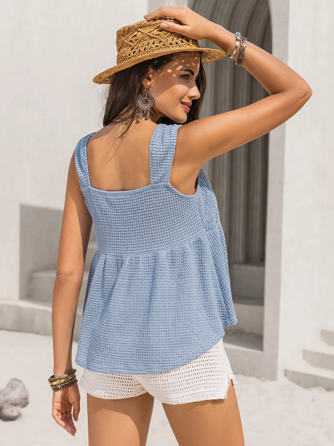 Textured Tied V-Neck Tank sold by Charming Charlie product image thumbnail 2