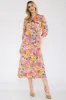 Celeste Full Size Floral Midi Dress with Bow Tied sold by Charming Charlie