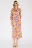 Celeste Full Size Floral Midi Dress with Bow Tied sold by Charming Charlie