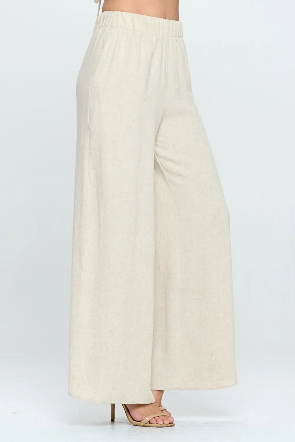 RENEE C Linen Wide Leg Pants with Pockets sold by Charming Charlie product image thumbnail 2