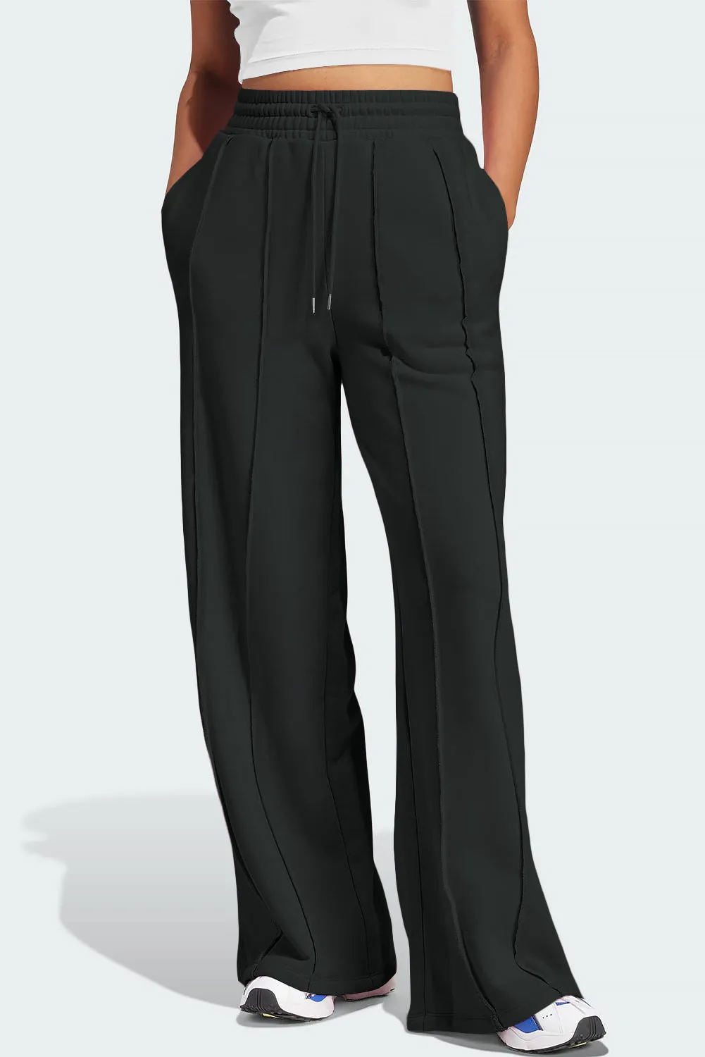 Drawstring Wide Leg Active Pants sold by Charming Charlie product image thumbnail 4