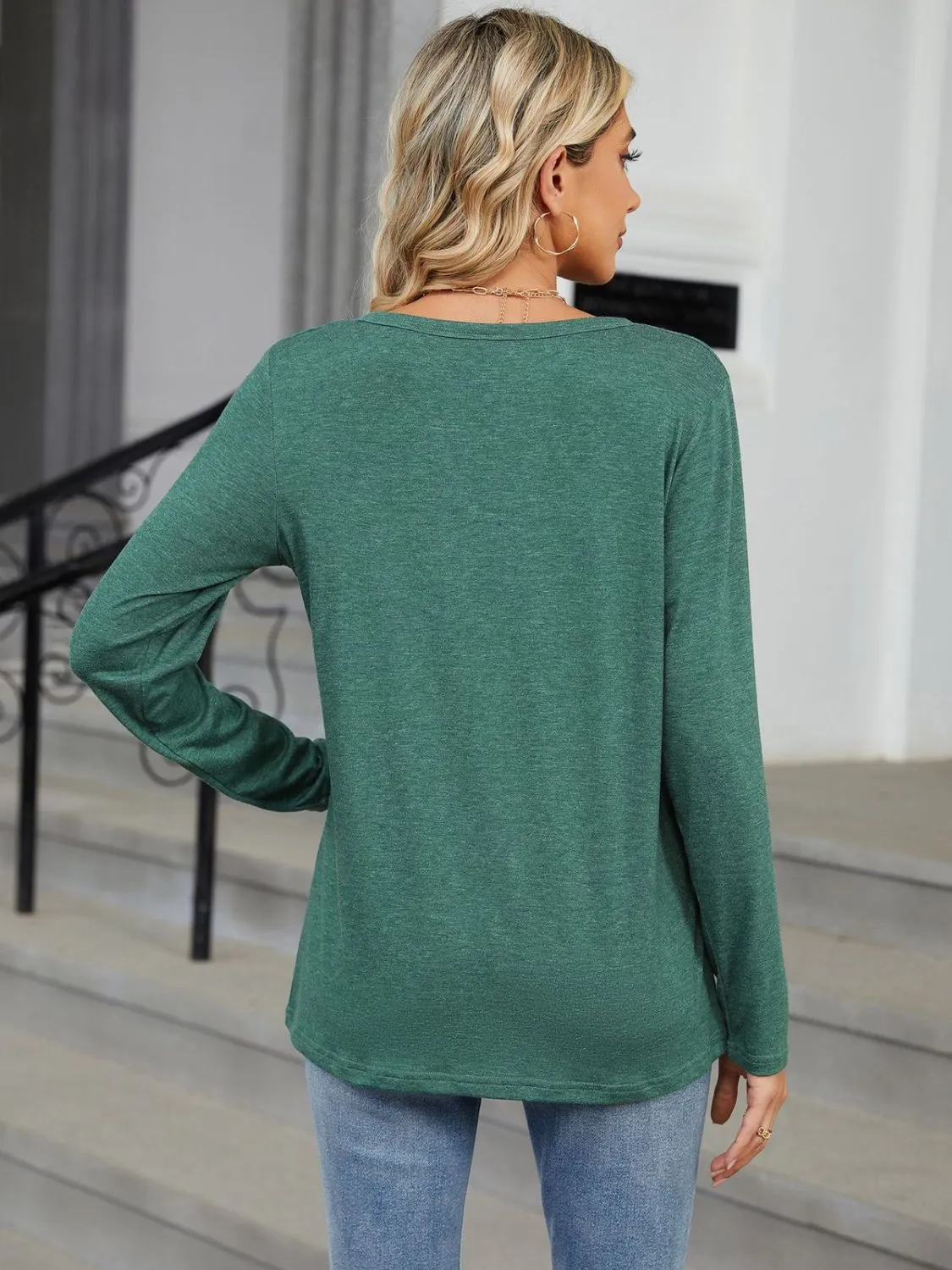 Notched Long Sleeve T-Shirt sold by Charming Charlie product image thumbnail 2
