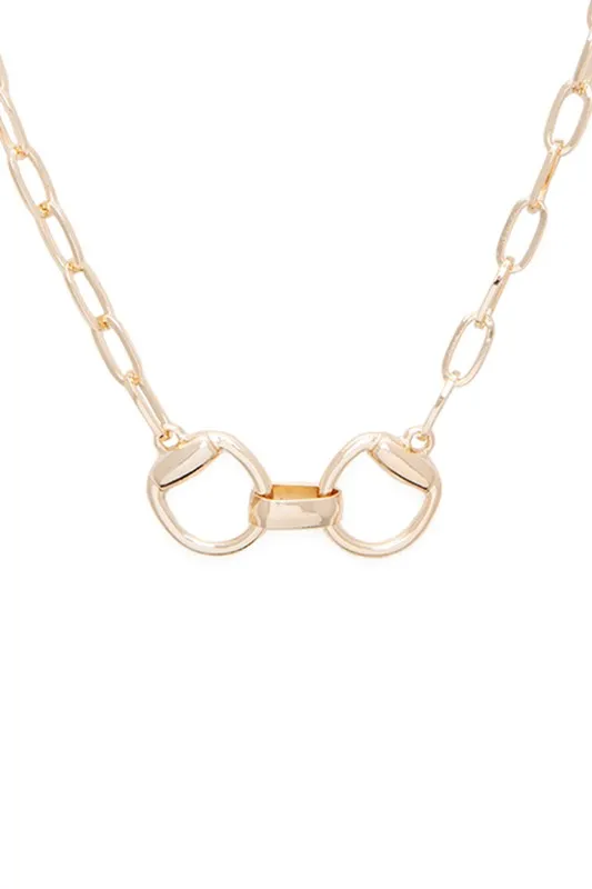 Horsebit Pendant Necklace sold by Charming Charlie