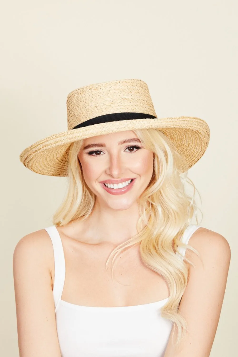 Fame Wide Brim Straw Weave Hat sold by Charming Charlie