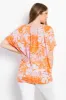 Be Stage Full Size Contrast Printed Short Sleeve Top sold by Charming Charlie