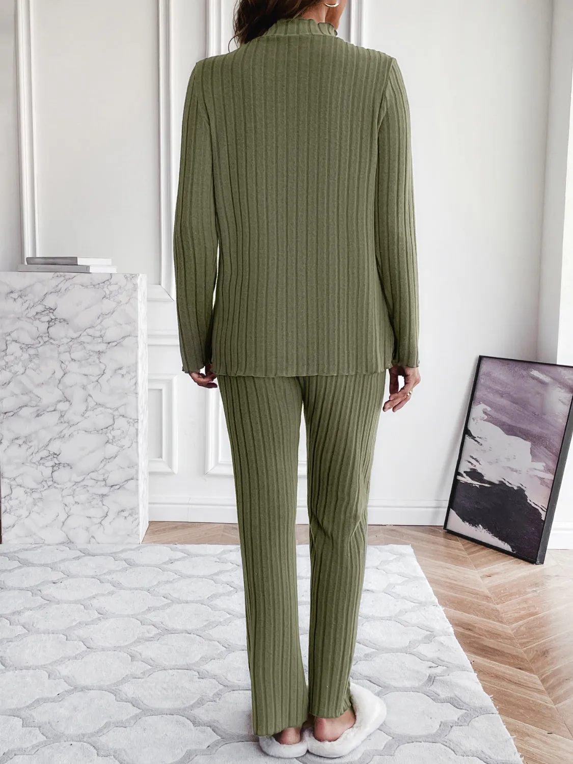 Mock Neck Long Sleeve Top and Pants Set sold by Charming Charlie product image thumbnail 2