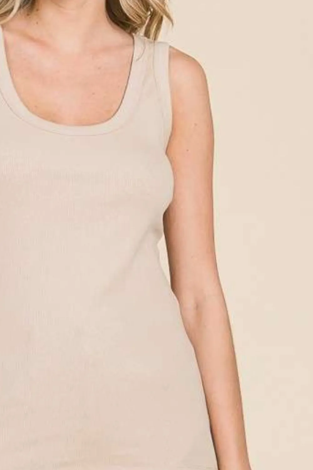Culture Code Full Size Ribbed Scoop Neck Tank sold by Charming Charlie product image thumbnail 3