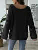 Flower Round Neck Long Sleeve Sweater sold by Charming Charlie