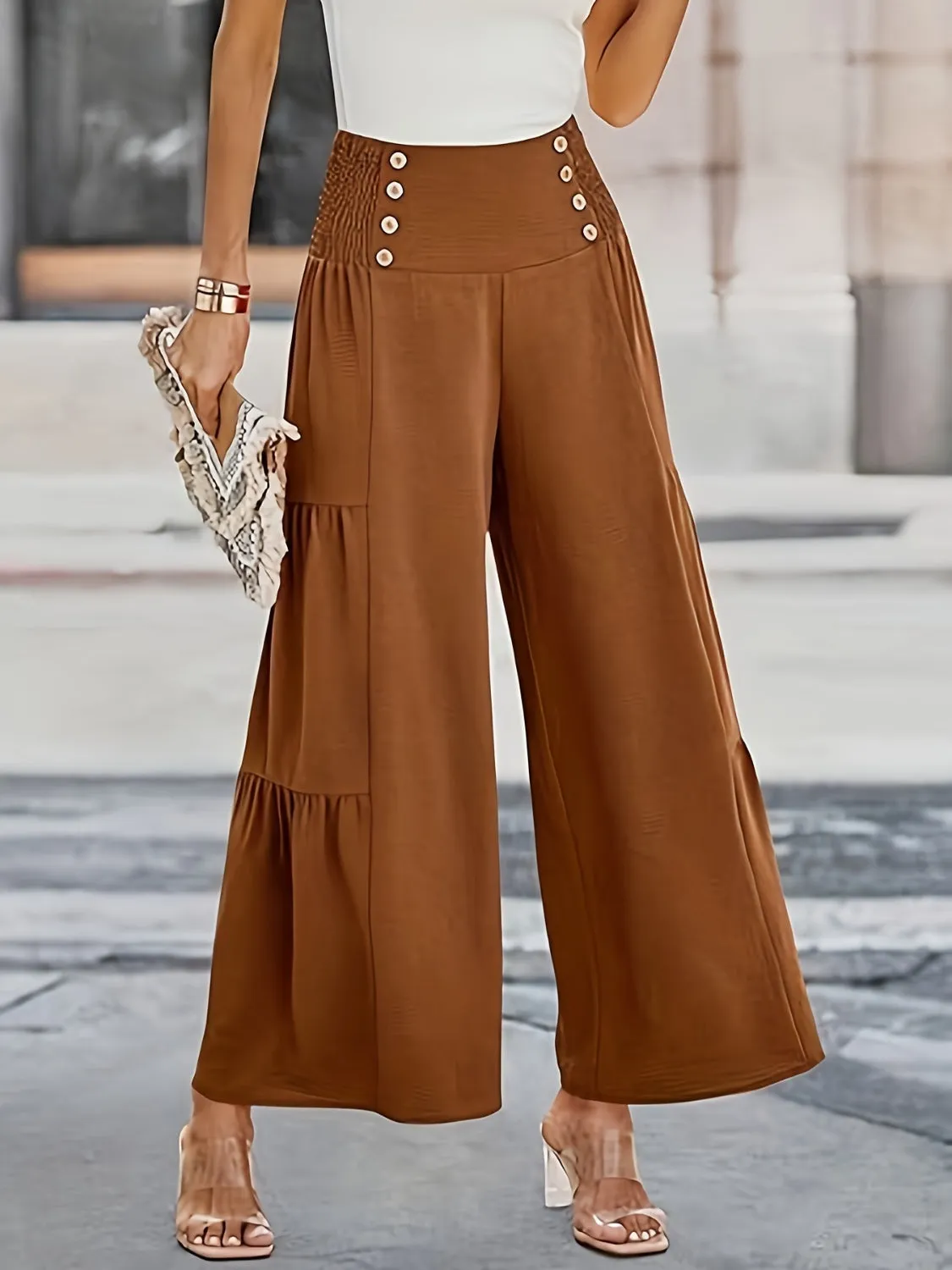 Smocked Wide Leg Pants sold by Charming Charlie product image thumbnail 2