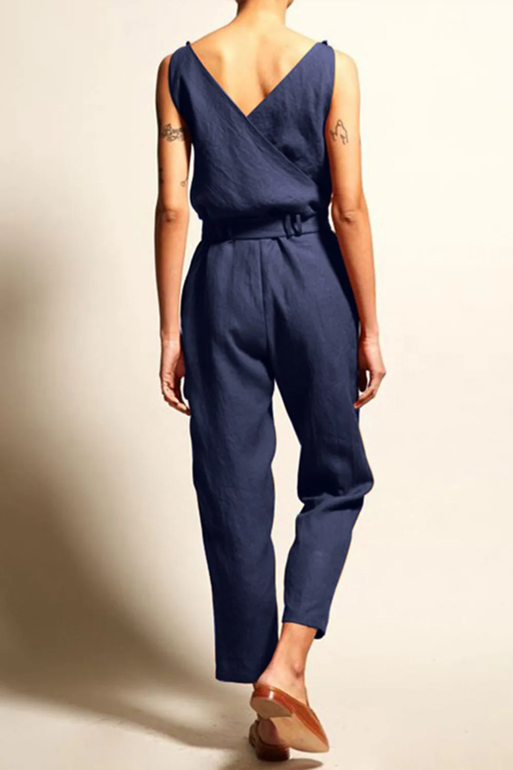 Full Size Surplice Sleeveless Jumpsuit sold by Charming Charlie product image thumbnail 2