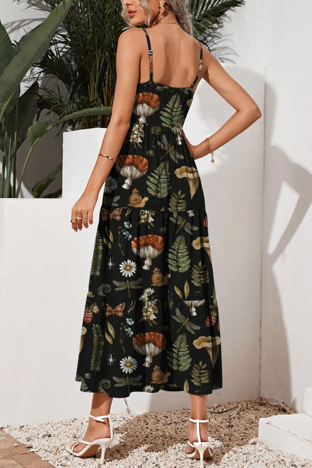 Tiered Printed Square Neck Cami Dress sold by Charming Charlie product image thumbnail 2