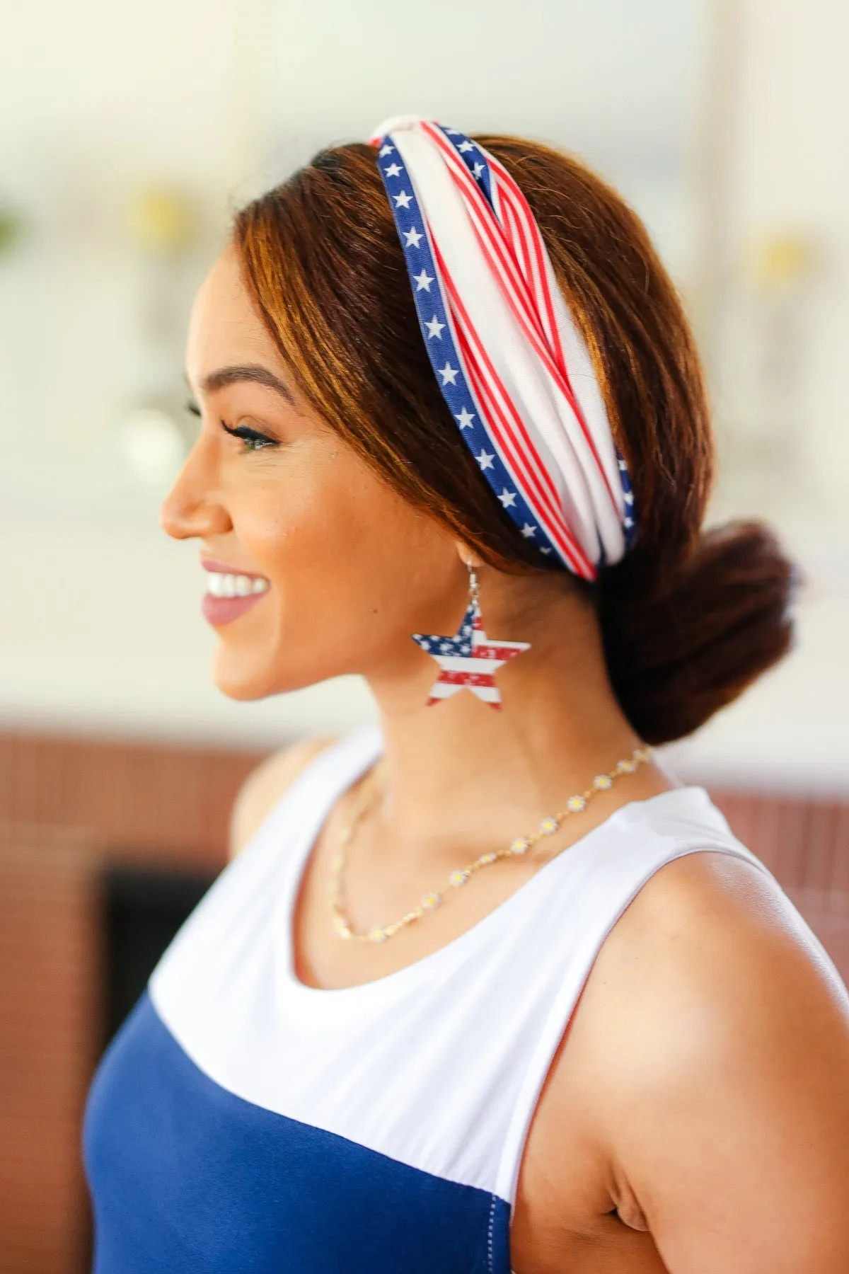 Stars & Stripes Knit Stretch Headband sold by Charming Charlie product image thumbnail 4