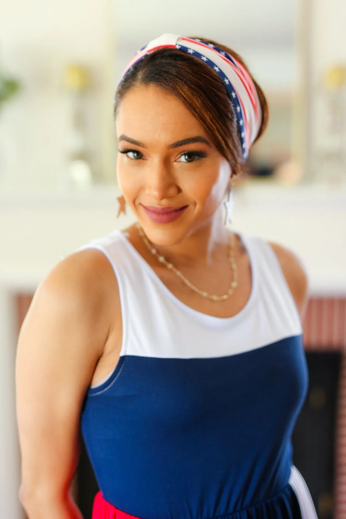 Stars & Stripes Knit Stretch Headband sold by Charming Charlie product image thumbnail 5