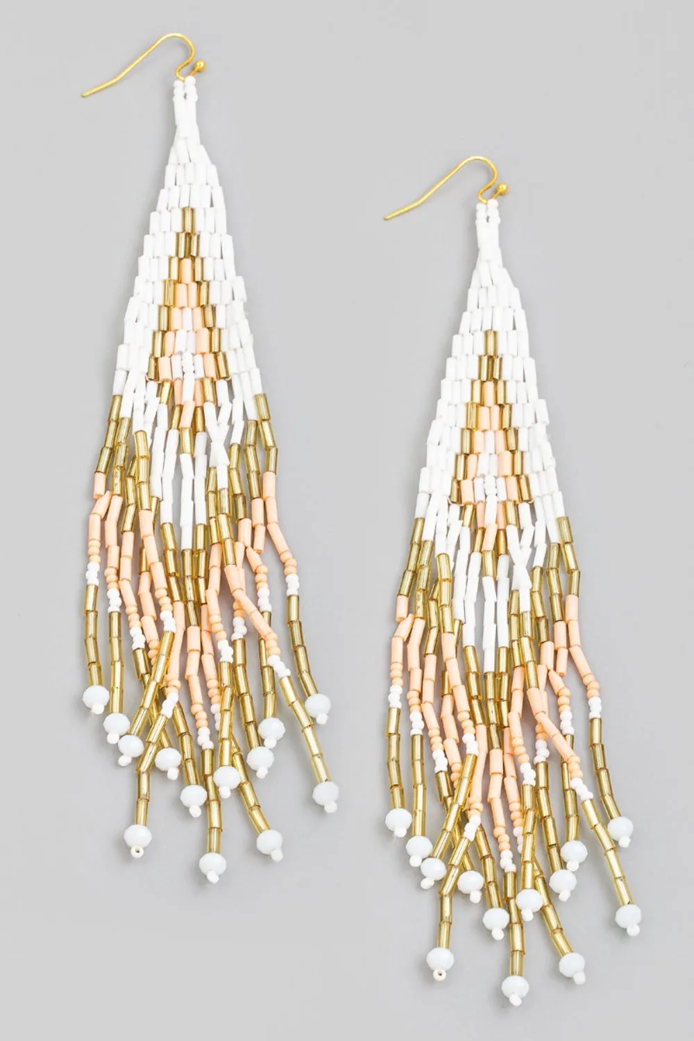 Fame Seed Beaded Fringe Drop Earrings sold by Charming Charlie product image thumbnail 4