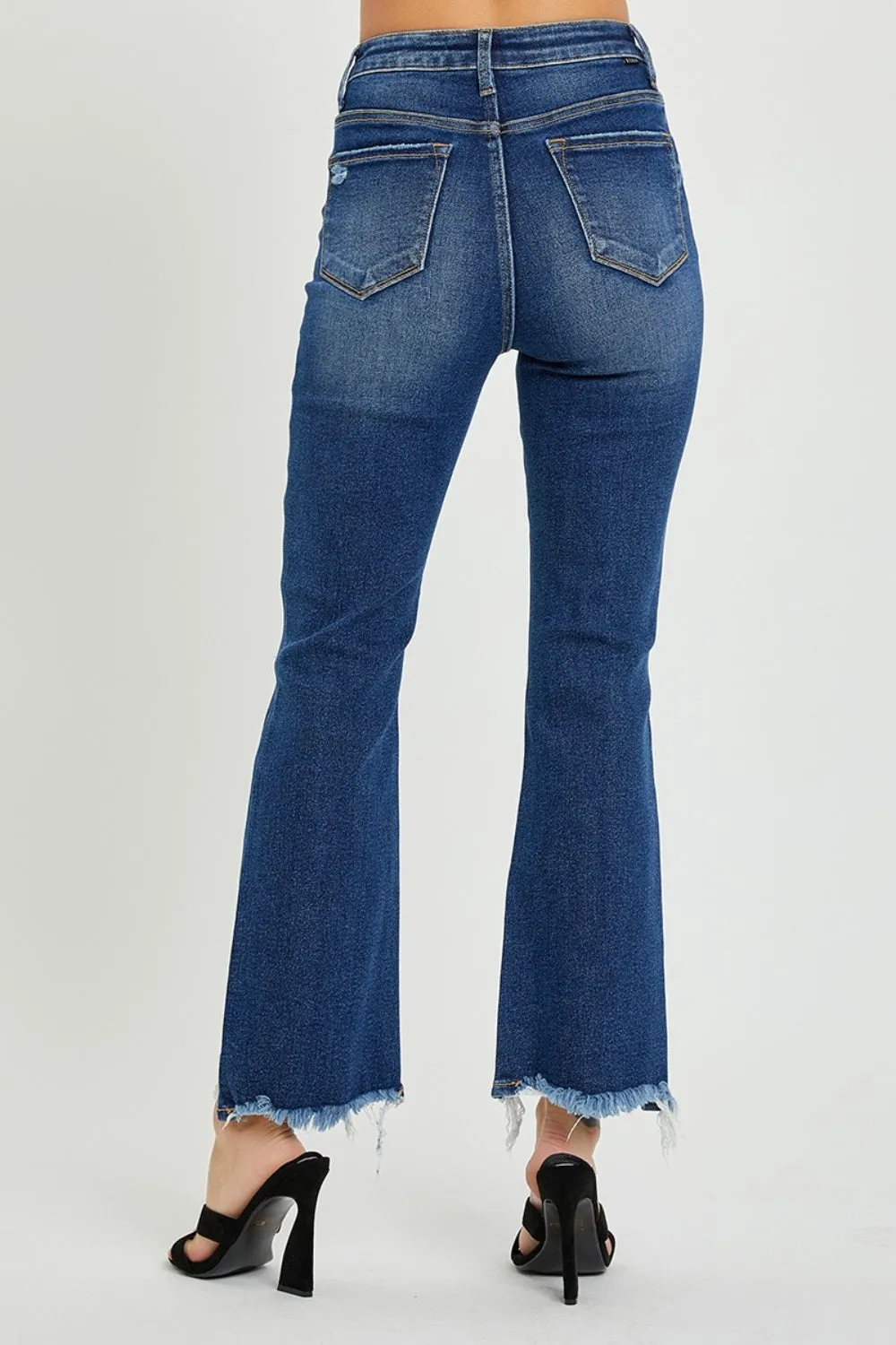RISEN High Rise Distressed Crop Flare Jeans sold by Charming Charlie product image thumbnail 2