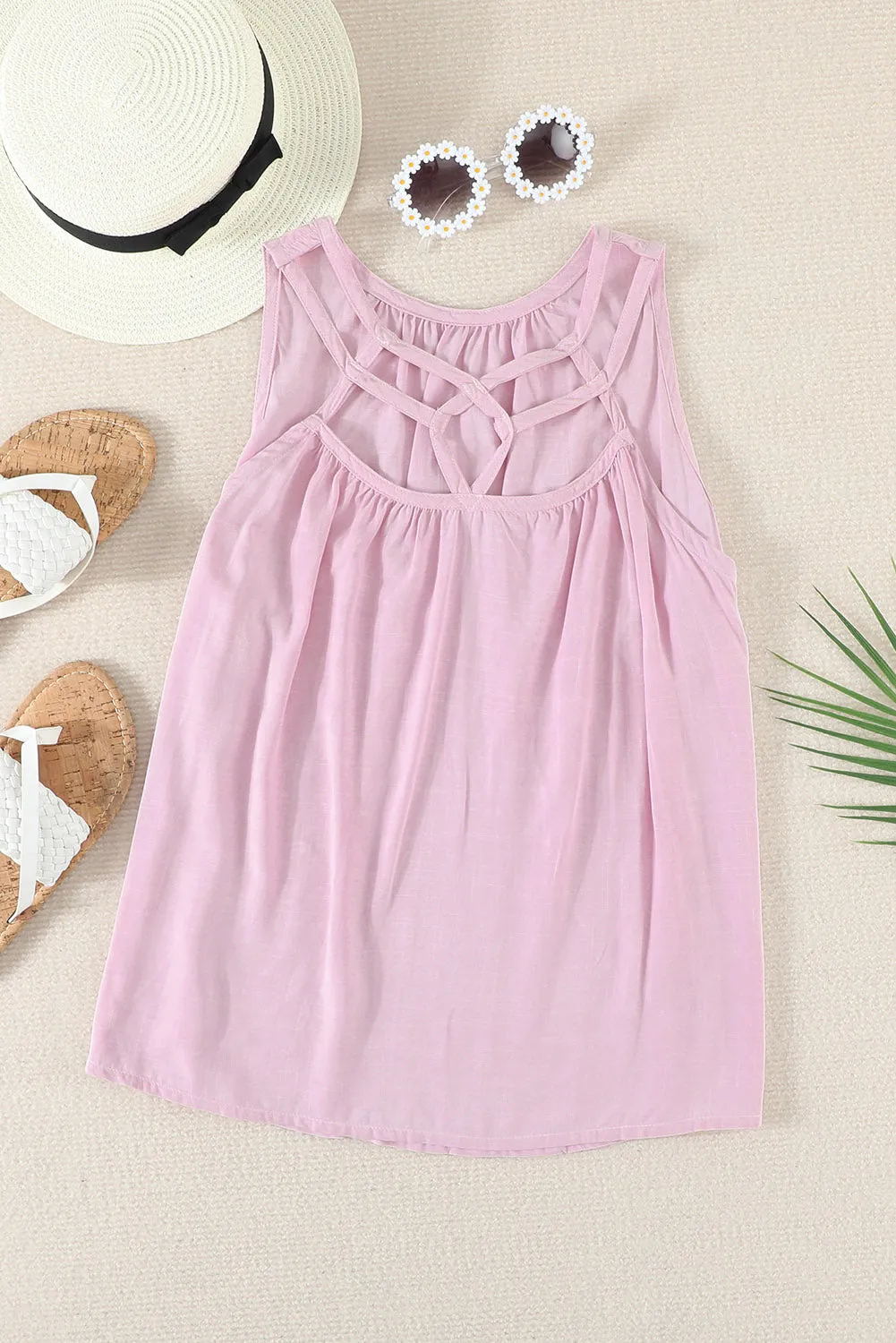 Cutout Ruched Double Spaghetti Straps Top sold by Charming Charlie product image thumbnail 5