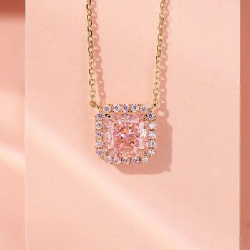 Rose Gold-Plated Artificial Gemstone Square Necklace sold by Charming Charlie