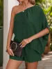 Single Shoulder Half Sleeve Romper sold by Charming Charlie