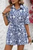 Tied Printed Short Sleeve Romper sold by Charming Charlie