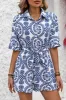 Tied Printed Short Sleeve Romper sold by Charming Charlie
