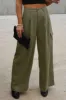 Ruched Wide Leg Pants with Pockets sold by Charming Charlie