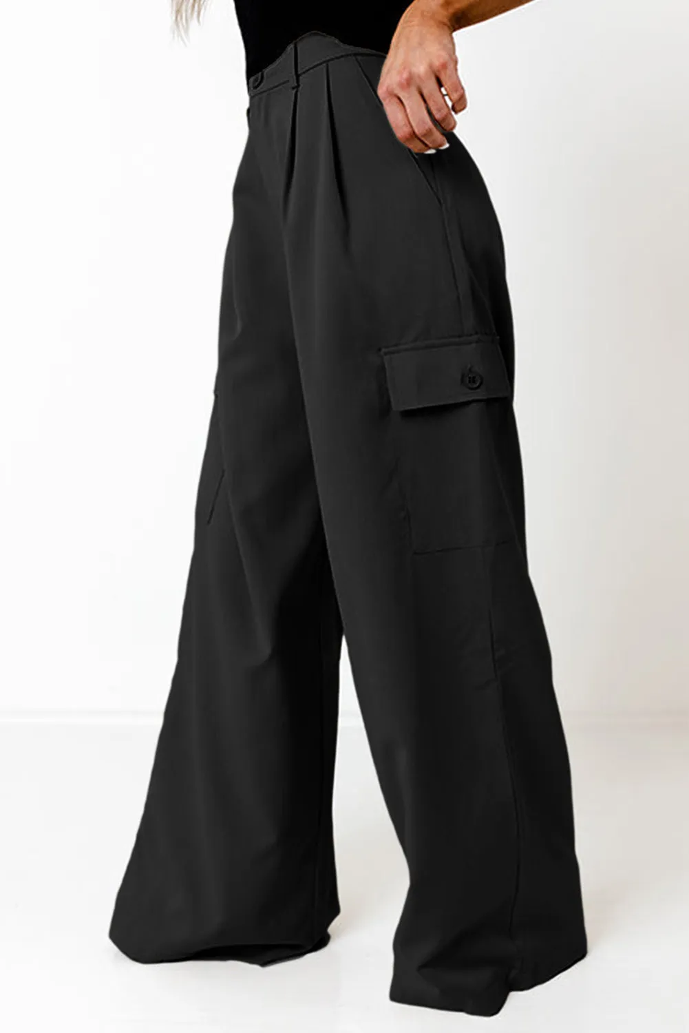 Ruched Wide Leg Pants with Pockets sold by Charming Charlie product image thumbnail 5
