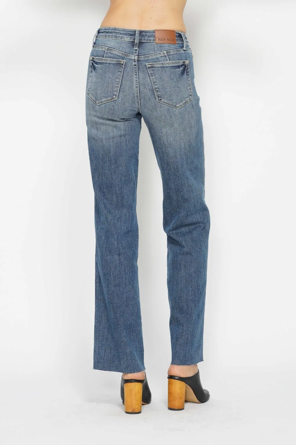 Judy Blue Full Size Tummy Control Straight Jeans sold by Charming Charlie product image thumbnail 3