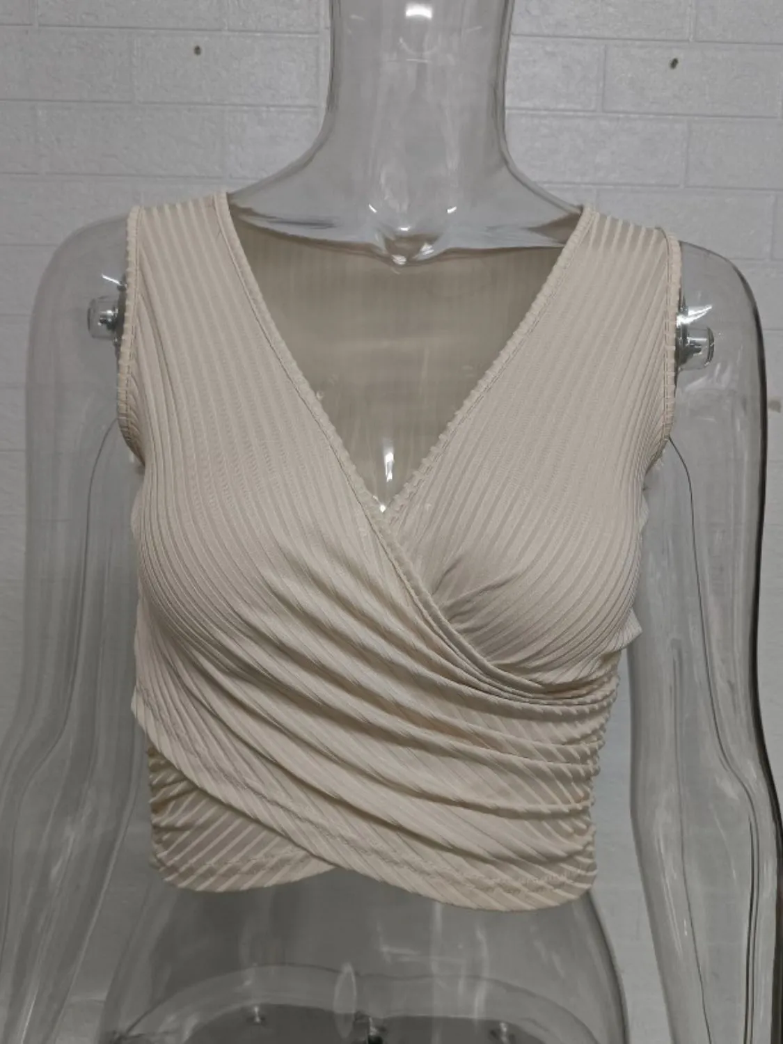 Full Size Ruched Surplice Tank sold by Charming Charlie product image thumbnail 3