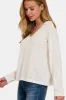Zenana V-Neck Dropped Shoulder Long Sleeve T-Shirt sold by Charming Charlie