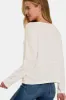 Zenana V-Neck Dropped Shoulder Long Sleeve T-Shirt sold by Charming Charlie
