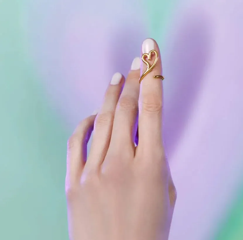 Stainless Steel Cutout Heart Bypass Ring sold by Charming Charlie product image thumbnail 5