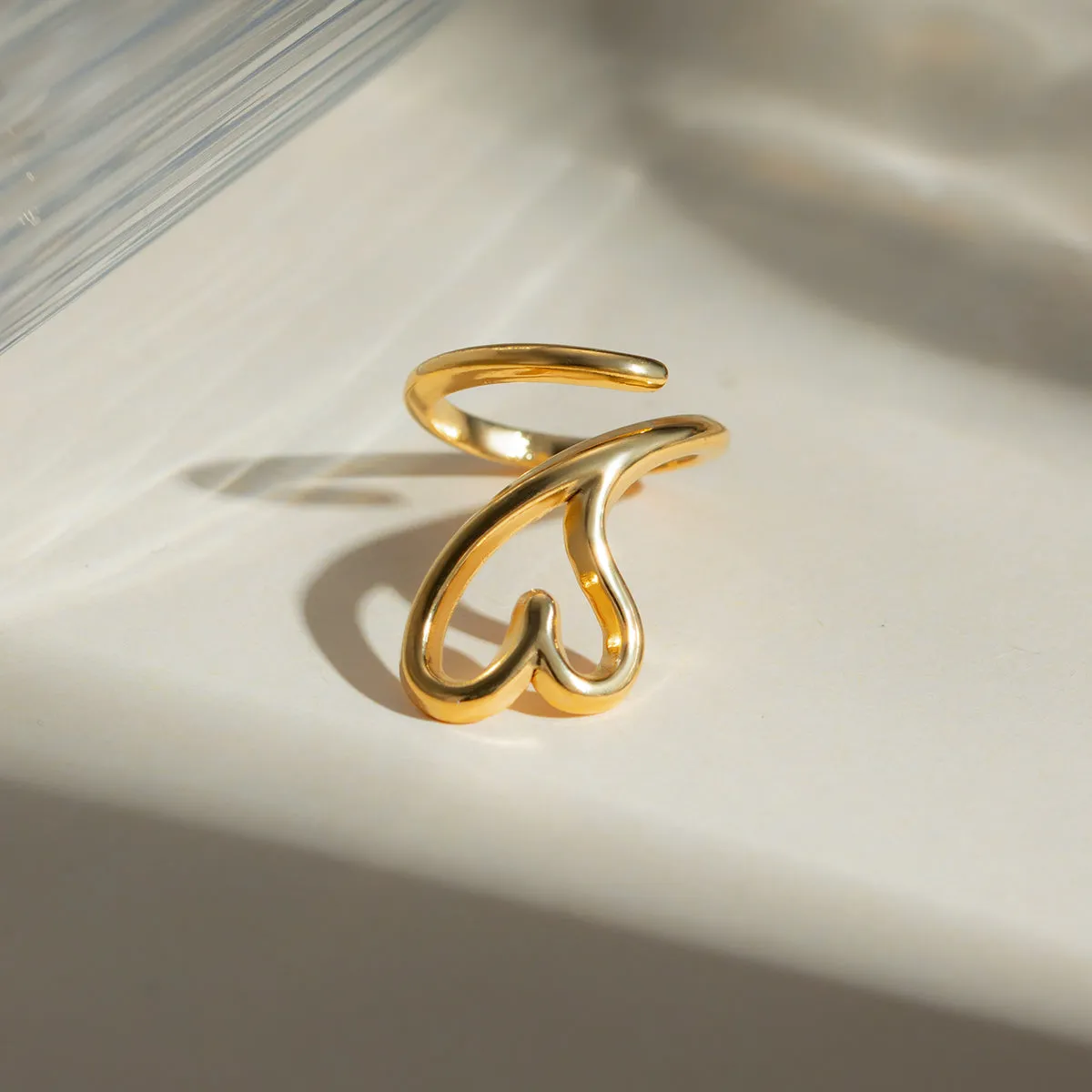 Stainless Steel Cutout Heart Bypass Ring sold by Charming Charlie product image thumbnail 4