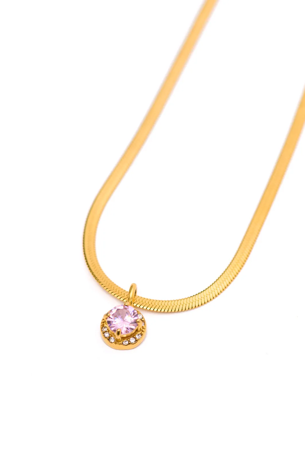 Here to Shine Gold Plated Necklace in Pink sold by Charming Charlie