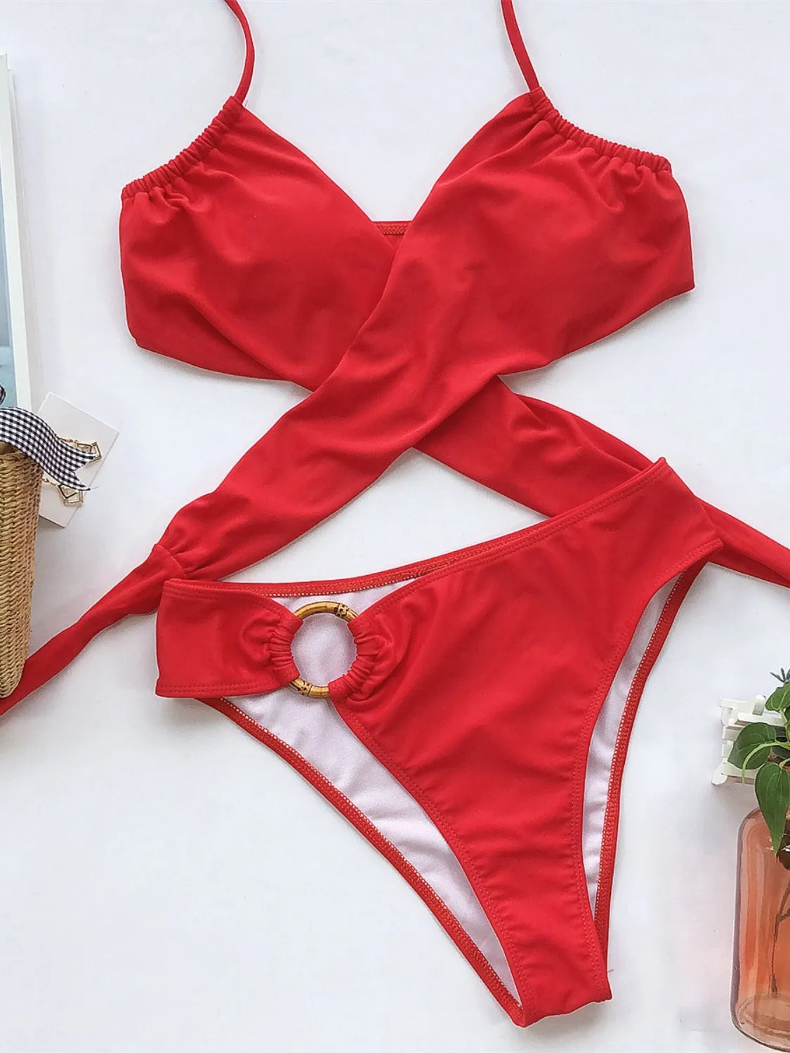 Halter Neck Two-Piece Bikini Set sold by Charming Charlie product image thumbnail 3