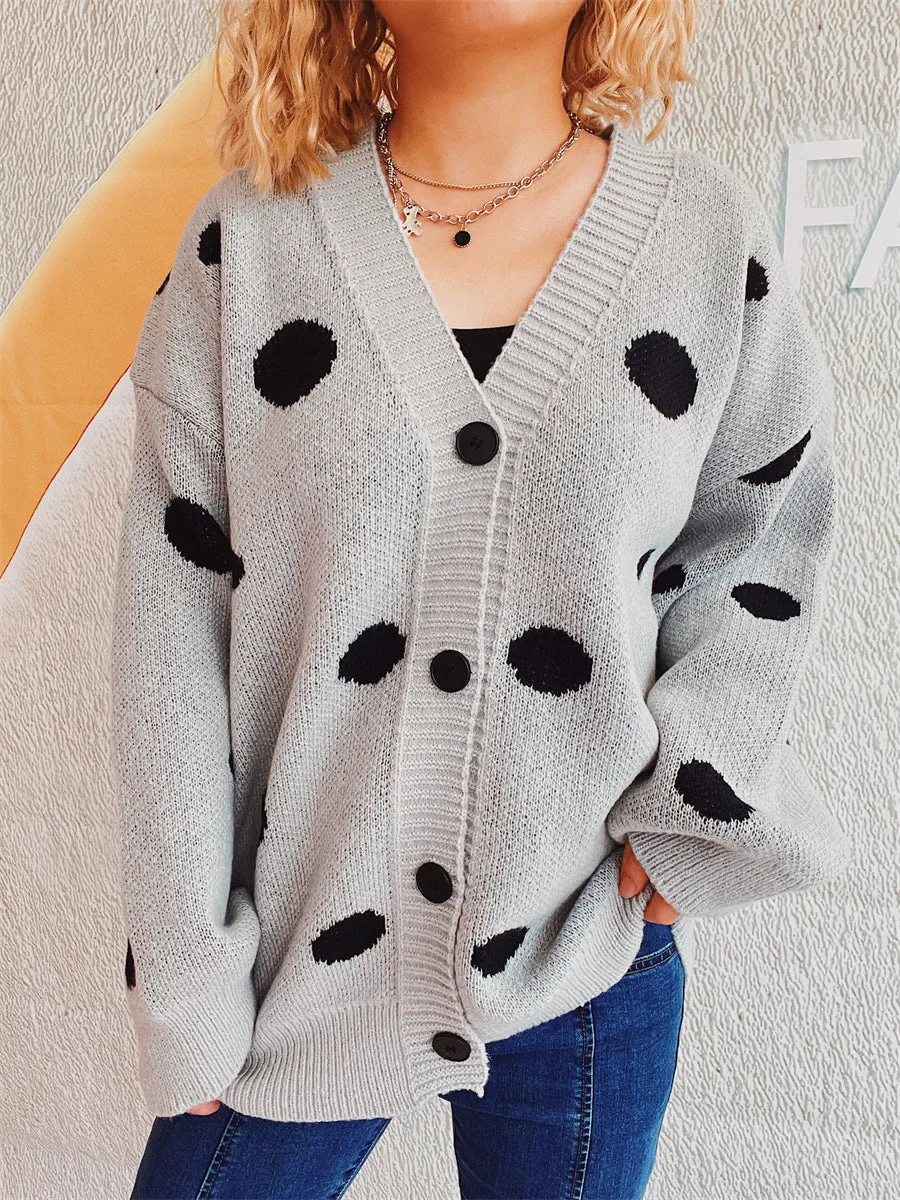 Polka Dot Button Up Cardigan sold by Charming Charlie product image thumbnail 3
