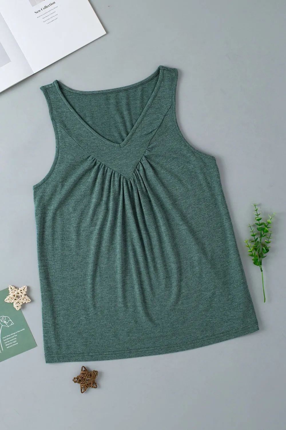 V-Neck Wide Strap Tank sold by Charming Charlie product image thumbnail 4