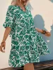 Ruffled Printed Half Sleeve Mini Dress sold by Charming Charlie