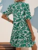 Ruffled Printed Half Sleeve Mini Dress sold by Charming Charlie