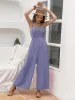 Openwork Spaghetti Strap Wide Leg Jumpsuit sold by Charming Charlie