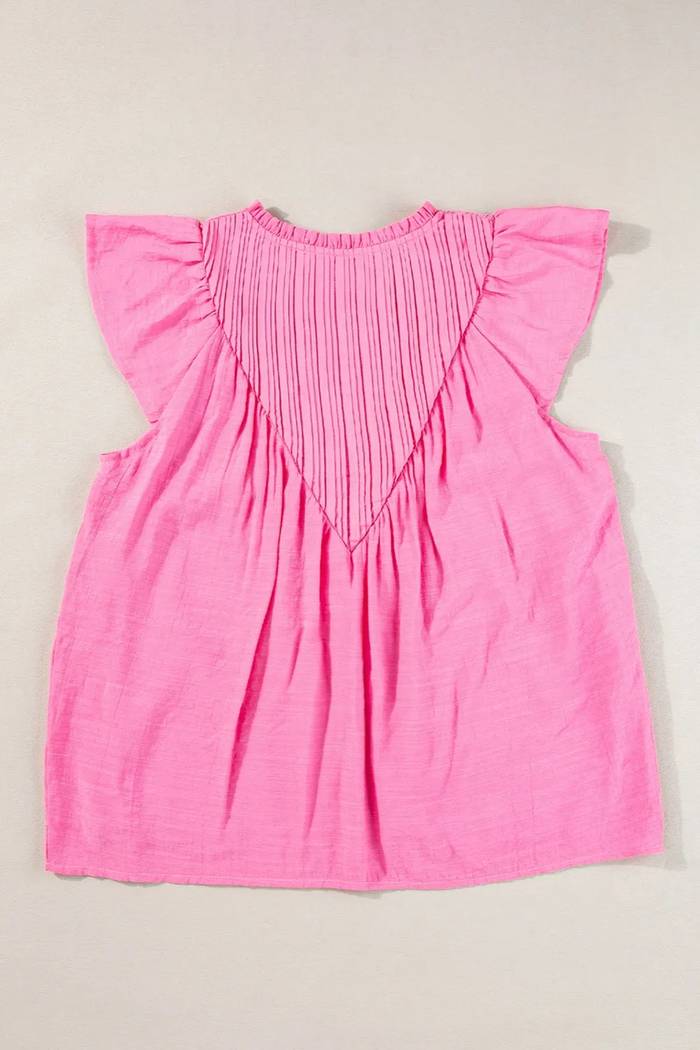 Ruffled Notched Cap Sleeve Blouse sold by Charming Charlie product image thumbnail 3