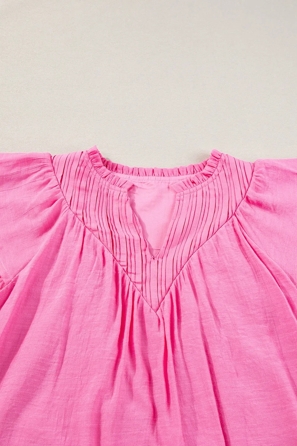 Ruffled Notched Cap Sleeve Blouse sold by Charming Charlie product image thumbnail 4