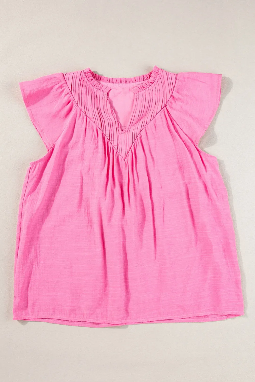 Ruffled Notched Cap Sleeve Blouse sold by Charming Charlie product image thumbnail 2