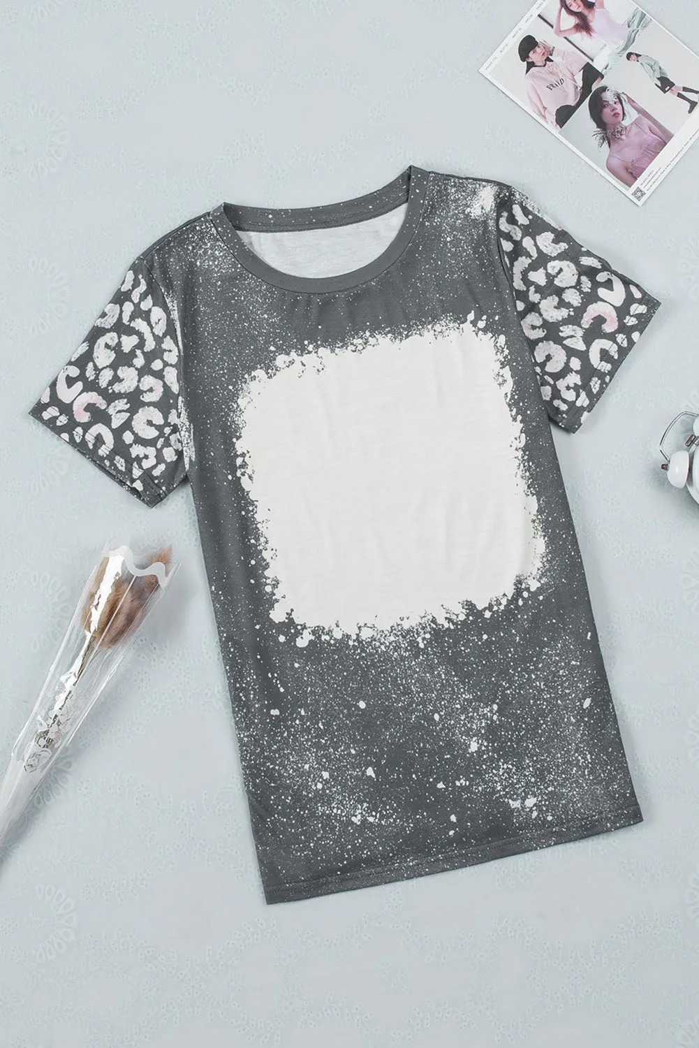 Leopard Round Neck Short Sleeve T-Shirt sold by Charming Charlie product image thumbnail 4