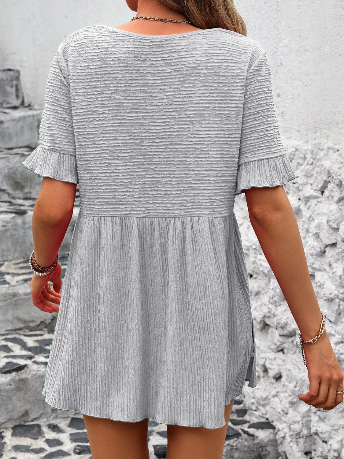 Round Neck Short Sleeve Blouse sold by Charming Charlie product image thumbnail 4